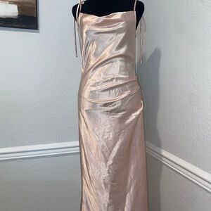 Elegant Cream Satin Slip Dress